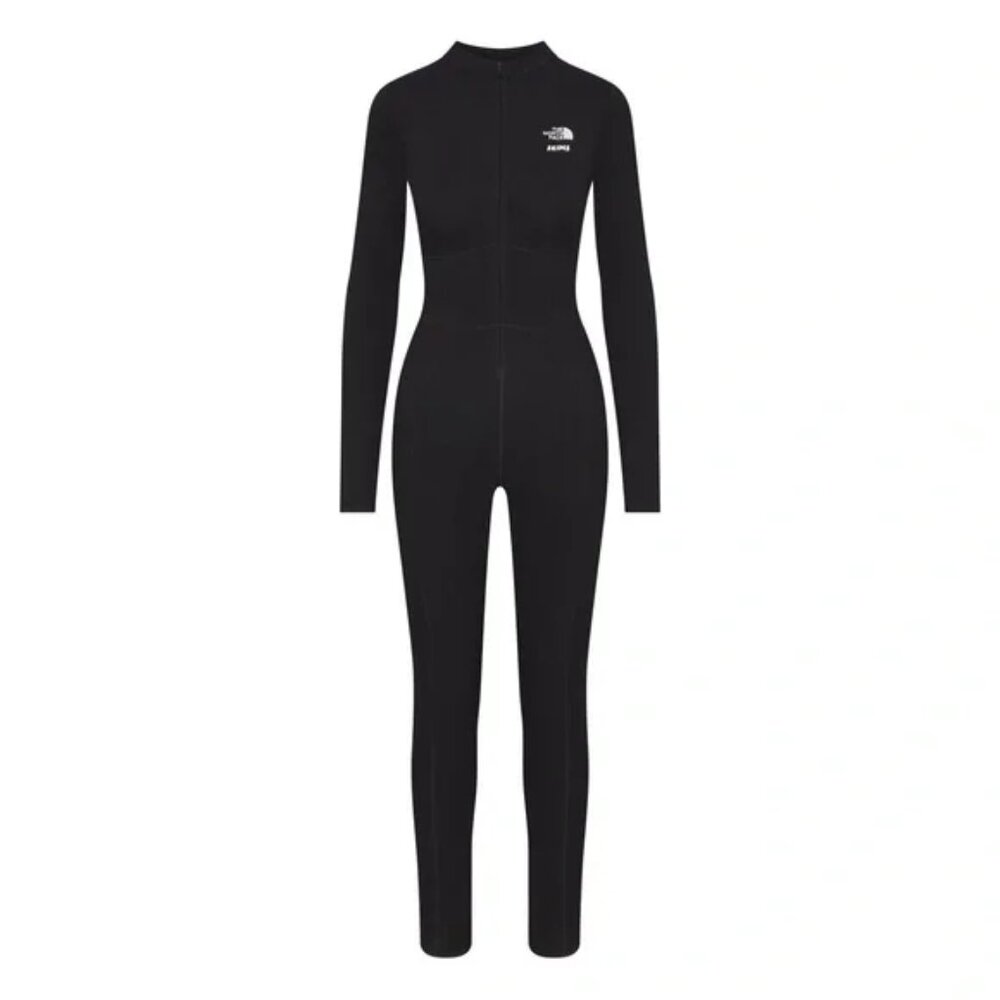 SKIMS Black Long-Sleeve Jumpsuit
